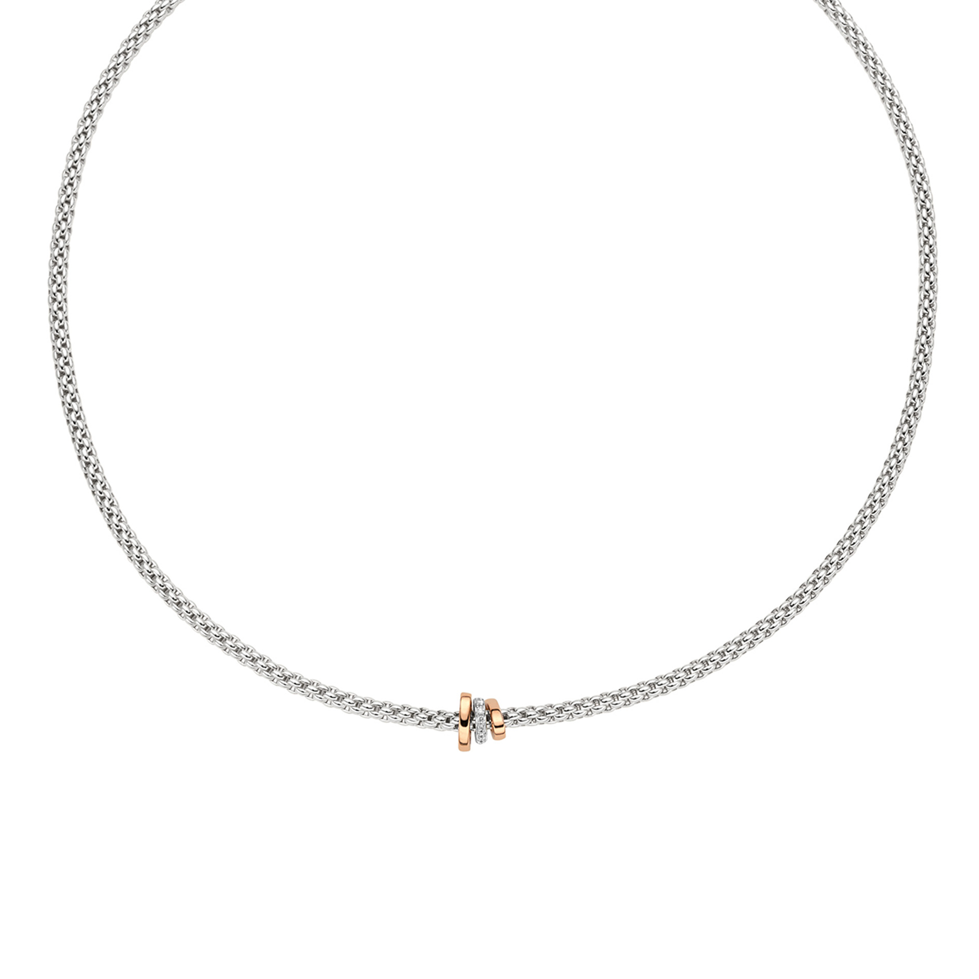 Prima White Gold Necklace with Diamonds | Fope